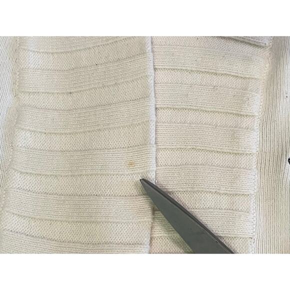 Christopher & Banks Cotton Blend Ivory Floral Applique Open Cardigan, Size XL - Picture 13 of 13